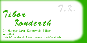 tibor konderth business card